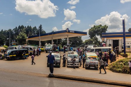 Téléchargez les photos : KERICHO, KENYA - 22 FÉVRIER 2020 : Station-service Hass à Kericho, Kenya - en image libre de droit