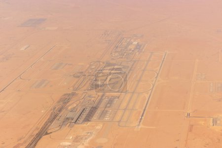 Photo for Aerial view of King Khalid International Airport in Riyadh, Saudi Arabia - Royalty Free Image