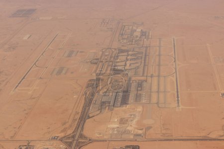 Aerial view of King Khalid International Airport in Riyadh, Saudi Arabia