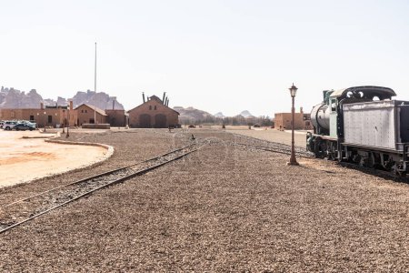 Photo for Train station of former Hejaz (Hijaz) Railway near Al Ula, Saudi Arabia - Royalty Free Image