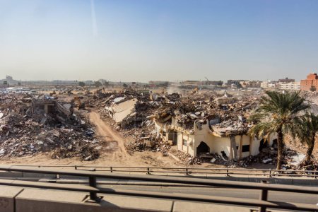 Photo for Old neigborhood of  Jeddah being demolished, Saudi Arabia - Royalty Free Image