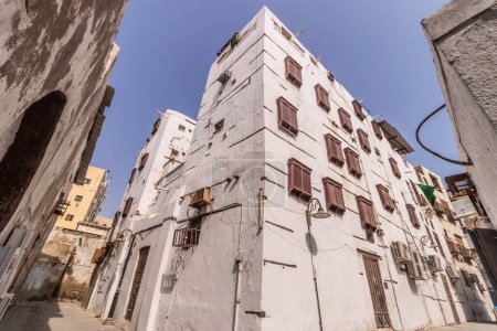 Photo for Traditional houses in Al Balad,  historic center of Jeddah, Saudi Arabia - Royalty Free Image