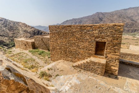 Das antike Dorf Thee Ain (Dhi Ayn) in Saudi-Arabien