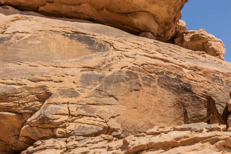 Foto de Arte rupestre (petroglifos) en Jubbah, Arabia Saudita - Imagen libre de derechos