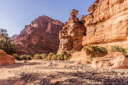 Steile Klippen im Wadi Disah Canyon, Saudi-Arabien