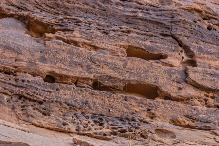 Photo for Jabal Ikmah rock inscriptions in Al Ula, Saudi Arabia - Royalty Free Image