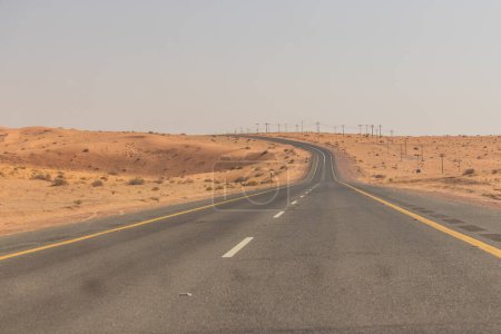 Photo for Desert highway near Ha'il, Saudi Arabia - Royalty Free Image