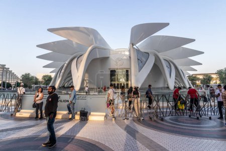Téléchargez les photos : DUBAI, Émirats Arabes Unis - 29 OCTOBRE 2021 : Pavillon des Émirats Arabes Unis à l'Expo 2020 à Dubaï. - en image libre de droit