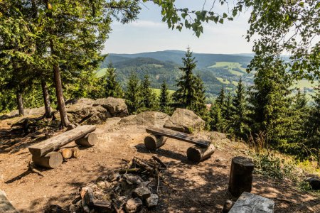 Photo for Viewpoint at Studeny mountain in Orlicke mountains, Czech Republic - Royalty Free Image