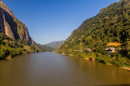 Photo for Nam Ou river in Nong Khiaw, Laos - Royalty Free Image