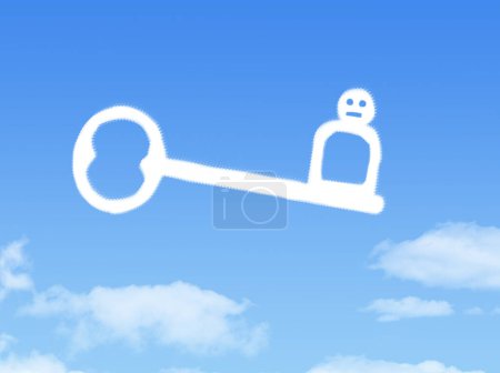 Foto de Key to user shape clouds , business concept on blue sky - Imagen libre de derechos