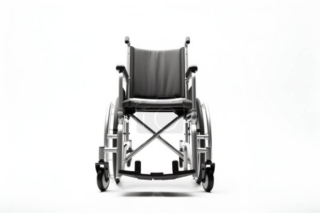 Light manual wheelchair on white background, generative AI