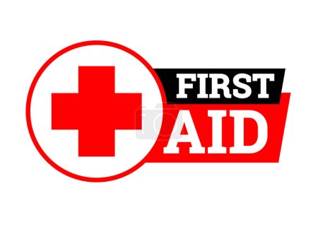 First aid medical sign, Icon for app and website. Vector illustration in flat style