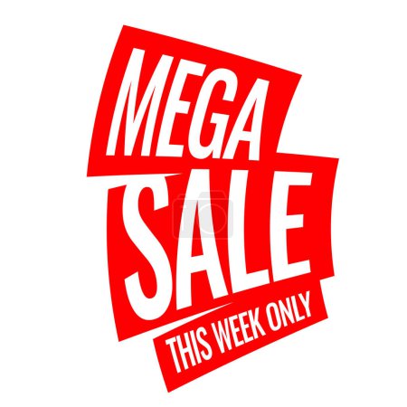 Téléchargez les photos : Bannière publicitaire Mega Sale. Cette semaine seulement offre spéciale. Illustration vectorielle
. - en image libre de droit