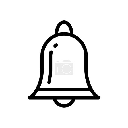 Téléchargez les photos : Icône Bell. Symbole ou emblème. Emblème noir et blanc. illustration vectorielle - en image libre de droit