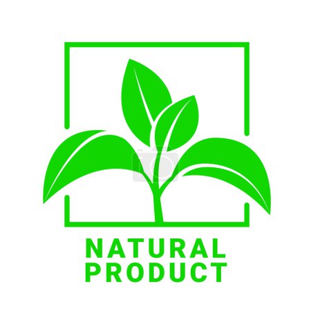 Natural product sign or stamp symbol. Vector illustration