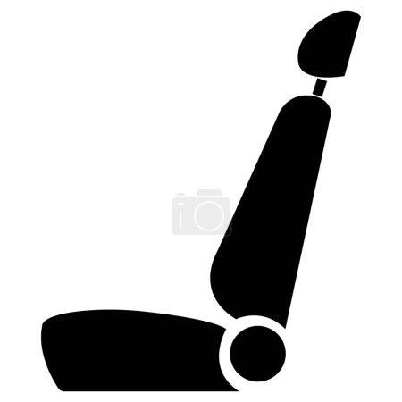 Illustration for Car Seat Vector Line Icon Design black color - Royalty Free Image