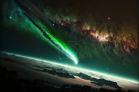 Foto de Green comet in space - Imagen libre de derechos