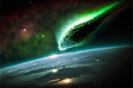Foto de Green comet in space - Imagen libre de derechos