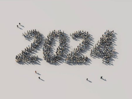 Foto de Multitud como los números de 2024 - Imagen libre de derechos