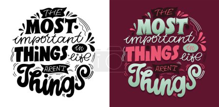 Inspirational quote hand drawn doodle lettering. Modern calligraphy. Brush painted letters, vector