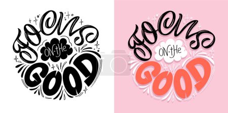 Illustration for Inspiration slogan for print and poster design. Hand drawn motivation lettering phrase in modern calligraphy style.  Vector - Royalty Free Image