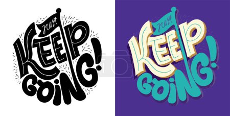 Illustration for Inspiration slogan for print and poster design. Hand drawn motivation lettering phrase in modern calligraphy style.  Vector - Royalty Free Image