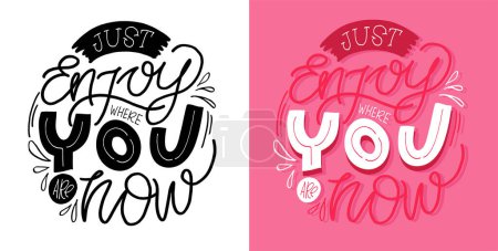 Illustration for Inspiration hand drawn doodle motivation lettering poster, t-shirt design, mug print. - Royalty Free Image