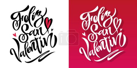Téléchargez les illustrations : Bonne Saint-Valentin - lettrage en espagnol. Je t'aime art. - en licence libre de droit