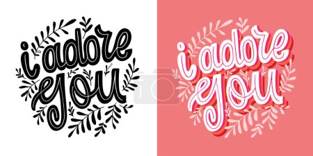 Illustration for Cute hand drawn doodle motivation lettering phrase postcard. Lettering art label. T-shirt design, mug print. - Royalty Free Image