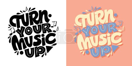 Illustration for Cute hand drawn doodle motivation lettering phrase postcard. Lettering art label. T-shirt design, mug print. - Royalty Free Image