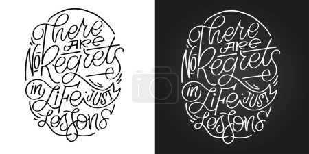 Illustration for Cute lettering postcard about life, t-shirt design, mug print. - Royalty Free Image