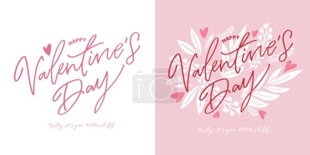 Love you lettering, Happy Valentine's Day, Be mine - lettering hand drawn doodle postcard. T-shirt design, mug print, ballon print. Hand drawn lettering for Valentines Day card template. St. Valentines Day banner, flyer. Romantic lettering