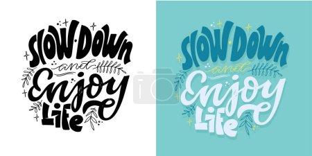 Téléchargez les illustrations : Cute hand drawn doodle lettering postcard, Lettering for t-shirt design, mug print. - en licence libre de droit