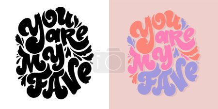 Illustration for Cute hand drawn lettering quote in modern calligraphy style about life. Slogans for print and poster design. Vector - Royalty Free Image