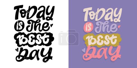 Illustration for Hand drawn motivation lettering phrase in modern calligraphy style. Inspiration slogan for print and poster design. Vector - Royalty Free Image