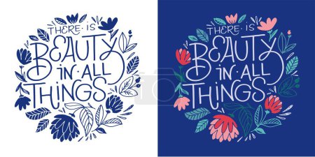 Illustration for Handwritten lettering quote. Hand drawn unique typography design element for greeting cards, decoration, prints and posters, tee design, mug print - Royalty Free Image
