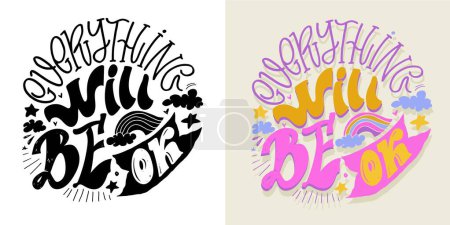 Illustration for Funny cute hand drawn doodle lettering. T-shirt design, mug print, tee design, lettering art. - Royalty Free Image