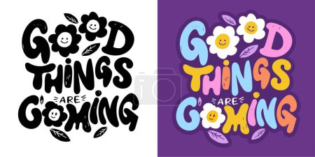 Illustration for Hand drawn lettering quote in modern calligraphy style . Inspiration slogan for print and poster design, t-shirt desdign, mug or bag print. Vector - Royalty Free Image