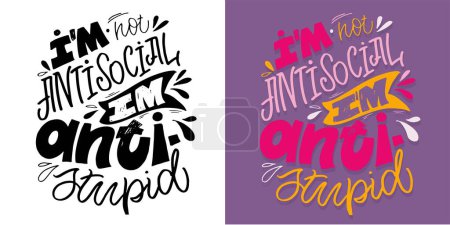 Illustration for Cute motivation hand drawn doodle lettering postcard. Lettering for print, t-shirt design, tee design, mug pring, bag label - Royalty Free Image