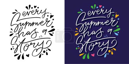 Illustration for Cute color lettering postcard motivation - t-shirt design, tee design, art design lettering, mug print, bag print. - Royalty Free Image