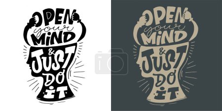 Illustration for Cute funny hand drawn doodle lettering. T-shirt design, mug print. - Royalty Free Image