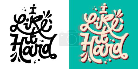 Illustration for Hand drawn doodle lettering postcard, t-shirt design, tee design, bag mug print. - Royalty Free Image