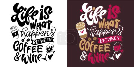 Illustration for Lettering cute print postcard. T-shirt design, mug print, lettering art poster, fashion sticker. - Royalty Free Image