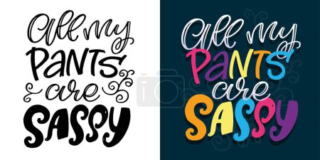 Illustration for Hand drawn lettering postcard. T-shirt design, mug print, 100% vector image. - Royalty Free Image