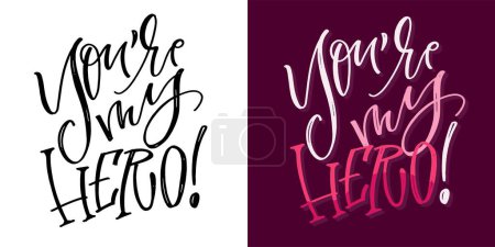 Illustration for Cute hand drawn doodle lettering postcard. T-shirt design, fashion art letetring. 100% vector file - Royalty Free Image