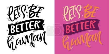 Ilustración de Linda mano dtawn doodle letras postal, letras impresión camiseta diseño, 100% vector de diseño. - Imagen libre de derechos