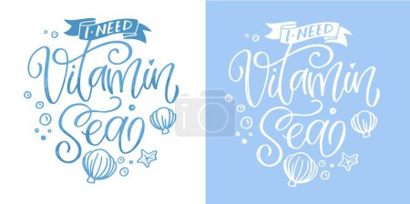 Illustration for Cute hand dtawn doodle lettering poster, lettering t-shirt design,100% vector image. - Royalty Free Image