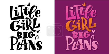Illustration for Little miss Princess - lettering hand drawn label, t-shirt design. 100% vector file. - Royalty Free Image