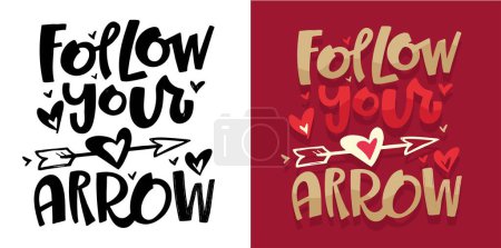 Illustration for Hand drawn Valentines Day lettering Celebration poster, card, postcard, invitation, banner. Romantic quote vector lettering typography. Holiday calligraphy with hearts. 100% vector file - Royalty Free Image